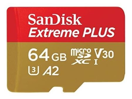 Cartão de Memória MicroSDXC SanDisk Extreme Plus Classe 10 - 64GB  V30 A2 U3 200 MB s Online Hot Sale