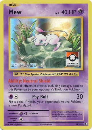 Mew (53 108) (League Promo 2nd Place) [XY: Evolutions] on Sale