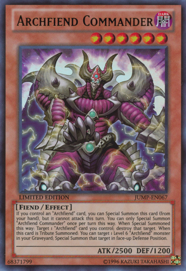 Archfiend Commander [JUMP-EN067] Ultra Rare For Discount