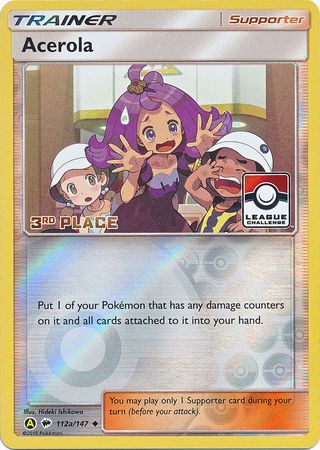 Acerola (112a 147) (League Promo 3rd Place) [Sun & Moon: Burning Shadows] Sale